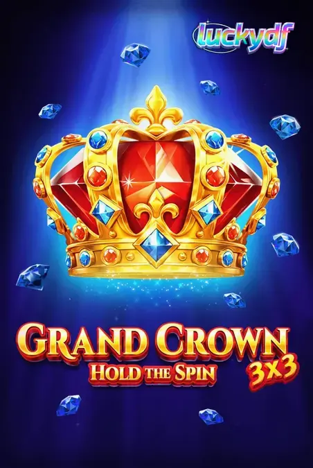 Tampilan visual slot 3x3 Grand Crown dengan simbol buah dan mahkota emas